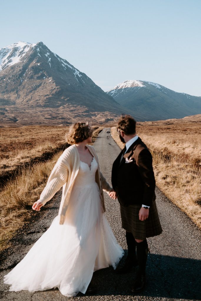 scotland destination elopement in glen coe bride and groom