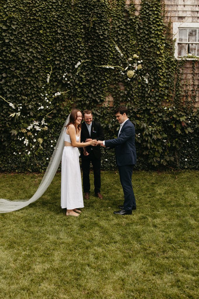 small backyard wedding at home