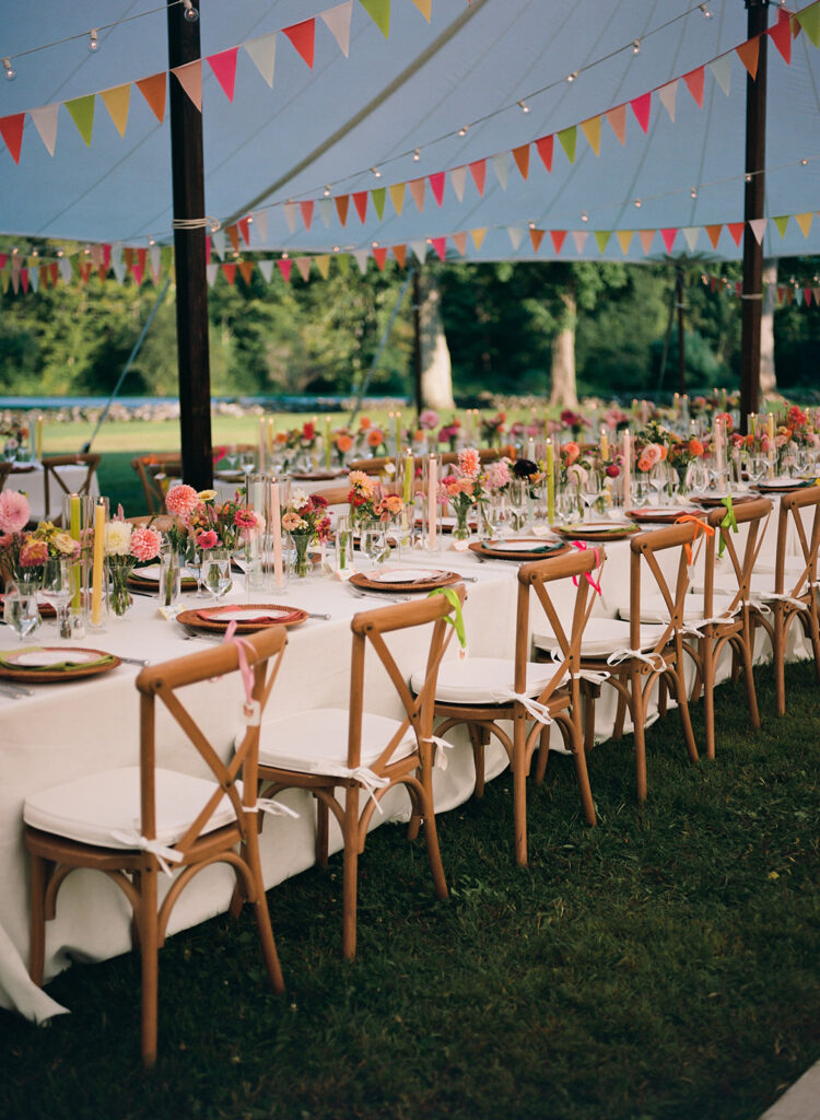 colorful summer wedding at Chesterwood