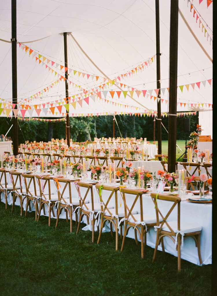 colorful summer wedding at Chesterwood