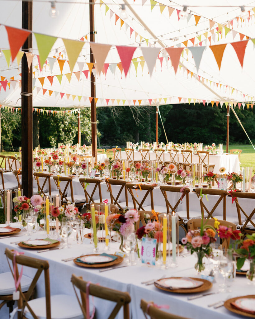 colorful summer wedding at Chesterwood