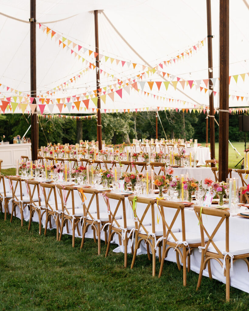 colorful summer wedding at Chesterwood