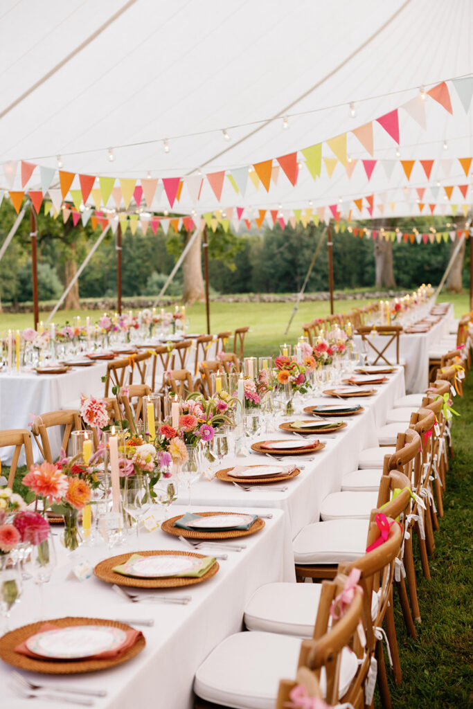 colorful summer wedding at Chesterwood